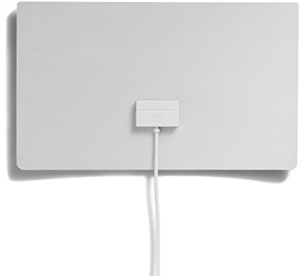 One For All Ultra Flat Amplified Indoor Digital TV Aerial - Ready to receive Freeview and Analogue TV Signals within a range of 15 miles -4G Filter- Full HD ready – UHF/VHF – White/black - SV9440