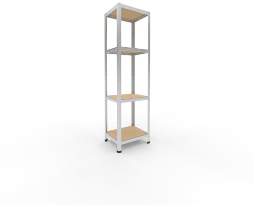 shelfplaza® 180x50x40cm Home Schwerlastregal verzinkt/Metallregal mit 4 Böden/Kellerregal Metall, Garagenregal, Werkstattregal oder Regal Lagerregal/Steckregal Metall mit 175kg Tragkraft