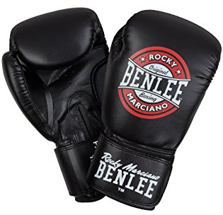 BENLEE Rocky Marciano Unisex vuxen tryck boxhandskar, svart/röd/vit, 35 ml EU
