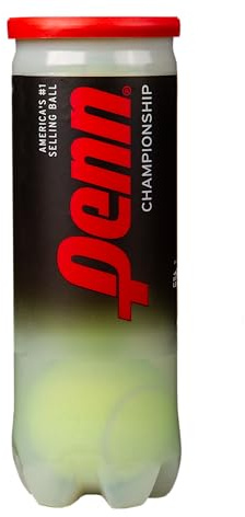 Penn Championship- Regular Duty Felt Pressurized Tennis Balls - 1 Can, 3 Balls