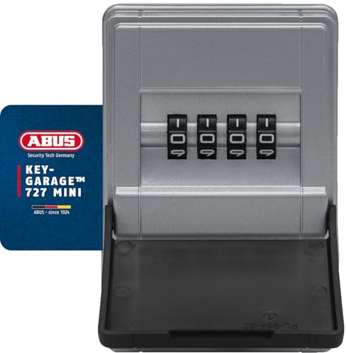 ABUS KeyGarage 727 Mini - Schlüsselbox zur Wandmontage - für bis zu 8 Schlüssel oder kleine Wertgegenstände - Schwarz-Silber