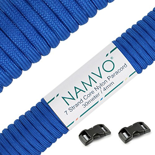 Namvo 550 fallskärmslina typ III, 7 trådar, total längd 30 meter, enfärgad BZ00198