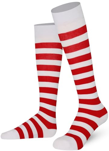 Mysocks Unisex Kniestrümpfe lange Socken Gestreifte, aus extra fein gekämmter Baumwolle | Nahtloser Zeh | Weiches Latexband