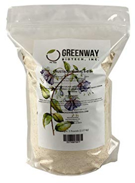 Greenway Biotech, Inc. Organic Crustacean Meal Fertilizer 4-0-0 Includes 4% Nitrogen,12% Calcium & High Level Chitin- Ideal for Young Seedlings,Flowers,Vegetables from Crab,& Shrimp Shells (5 Pound)
