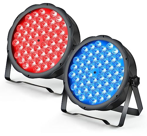 BETOPPER Stage Lights Strobe Lighting LED Par Lights 54 * 1.5w RGB 3 in 1 DMX512 Lightweight Disco DJ Light‘ for Party Wedding Club Bars Show (2, 2S)