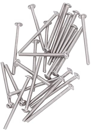 Halbrundschrauben Innensechskantschrauben, Flanschschrauben mit Halbrundkopf Breitere Auflagefläche Fester Edelstahl A2‑70 für nasse Umgebungen(M3*40MM)