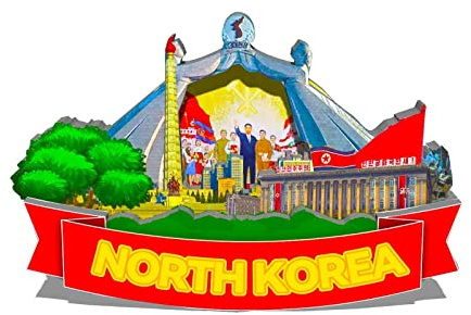 Nordkorea Nordkorea Magnet Kühlschrankmagnet Holz 3D Sehenswürdigkeiten Reise Sammlerstück Souvenirs Dekoration handgefertigt -629