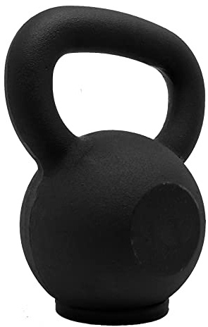 Kettlebell in ghisa nero | con base gommata | da 2 a 24 Kg | Alta resistenza | Casa e palestra (6)