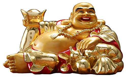 Buddha-Statue mit Barren, dicker Bauch, Buddha, glücklich, lachender Buddha, Dekoration, bestes Feng Shui-Geschenk, Haushalt, glückliche Dekorationen, exquisite Harz-Buddha-Statuen, Buddha-Garten good