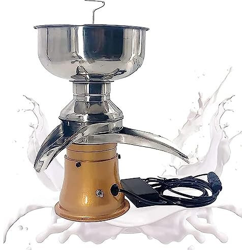 Séparateur de crème de lait électrique, séparateur centrifuge de crème fraîche de cuisine 50L/H séparateur de beurre de crème de milkshake for transformer le lait cru ou entier en crème et lait écrémé