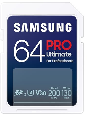 Samsung Memorie PRO Ultimate Scheda SD per Fotografia da 64GB, UHS-I U3, Fino a 200 MB/S (MB-SY64S/WW)