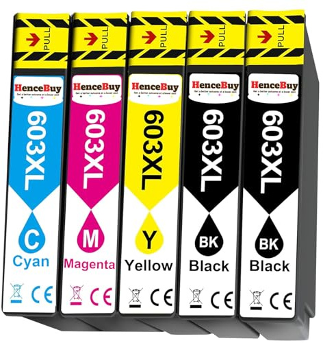HenceBuy 603 XL Patronen für Epson 603XL Multipack Druckerpatronen Kompatibel für Expression Home XP-3100 XP-3105 XP-3150 XP-2100 XP-2105 XP-4100 XP-4105 Workforce WF-2810 WF-2830 WF-2835 WF-2850