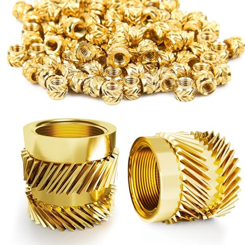 Ziamzra Gewindeeinsatz M5 Einschmelzgewinde 30 Stück Einpressmuttern M5x6x7mm Gewindeeinsätze Messing Threaded Inserts für 3D Druck Zubehör Kunststoffteiledurch Wärme Ultraschall