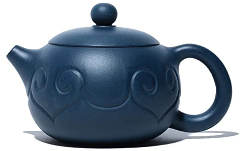 ASHSDI Tetera Marroqui Tetera De 8,4 Oz/0,25 L, Tetera De Barro Azul, Tetera De Estilo Chino Hecha A Mano Tetera Turca