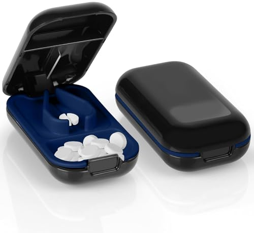 ZUOQIANG Tablettenteiler für Alle Tabletten, Tablettenspalter Pillenschneider, Tablettenschneider Pillenteiler, Tabletten Schneider, Tablettenteiler für Kleine Tabletten und Große Pillen