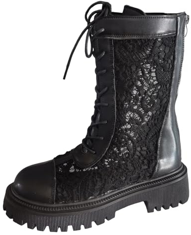 Stivaletto Estivo Donna Stivaletto Donna Moto Scarpe Donna Estive Stivali Donna Pelle Stivali Equitazione Donna Stivaletti Estivi Donna Traforati Bassi Tacco Donna Verde Impermeabile