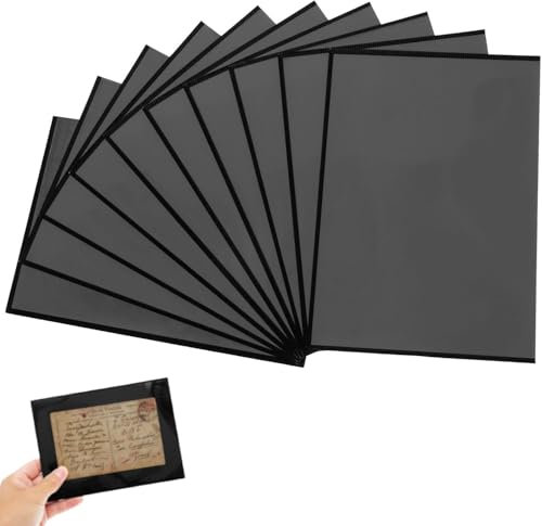 Fyeme 10 Stück Magnetische Fototaschen PVC 13×18CM Magnet Bilderrahmen Schwarz Bilderrahmen Magnete zum Kühlschränke Metalloberflächen Kann Verschenken Sie Es An Familie Freunde (13×18CM)