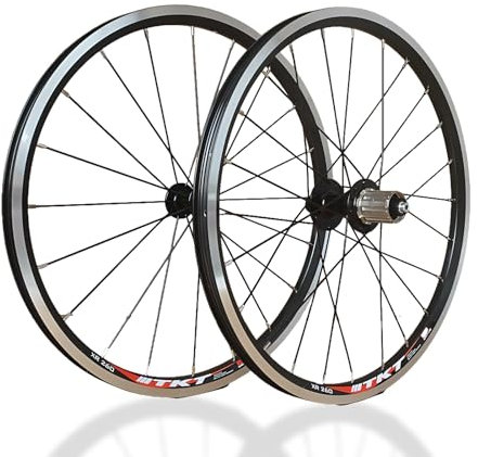 HZXQCVB BMX-Radsatz 20'' 406/451 V Brake Faltbare Fahrräder Felgen Vorne 74/100mm Hinten 130mm Schnellspanner Räder 20/24H Naben Für 7/8/9/10/11 Gang Kassette(451 Black,100/130mm)