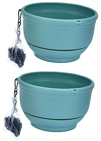 BESPORTBLE Maceta Colgante De Plástico 2 Macetas Diseño Creativo Resistente a Sol y Frío