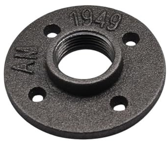 MAYANGYANG Flange 2 Pezzi raccordi for Tubi di Ferro Montaggio a Parete Pavimento Flangia Antica Pezzo malleabile filettato Foro BSP Flange Hardware Decorativo Flangia Filettata(4 Hole DN20)