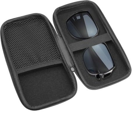 CYUXING Double Layer Sunglasses Storage Box, Eyeglass Case Supplies for Multiple Glasses, Good Size Can Protect Glasses Sunglass Organizer with Zipper Suitable for Traveling