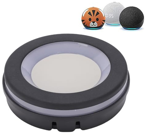 MENDUNER Support Echo Dot pour 4e/5e Génération, Support de Haut-Parleur Intelligent, Organiseur de Bureau avec Base Antidérapante, Design Cache Cordon pour Echo Dot 4 5 Génération,