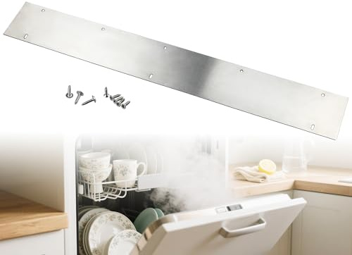 Hohitenz Dampskyddsplåt Diskmaskin 60 cm, 304 rostfritt stål 600×85 mm inkl. skruvar – Wrasenskyddsplåt/Värmskydd för bänkskiva – Dampspärr Diskmaskin