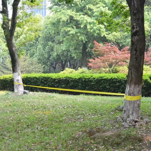Slackline 15 m x 50 mm Balancierband Set für Anfänger und Fortgeschrittene, Slackline-Set inklusive Ratsche für Park und Garten, Robustes Polyester-Band