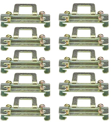 10 Stück Metall Schiene 35mm Feste Klemmschraube DIN Feste Befestigung Clip für Relaismontage - Metall Modell 11