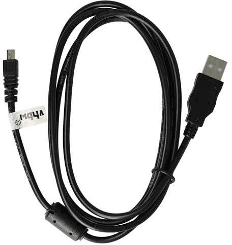 vhbw Câble USB, 150 cm, compatible avec Panasonic Lumix DMC-XS3, DMC-F4, DMC-FS4, DMC-FS9, DMC-LZ40, DMC-SZ8, DMC-SZ10, DMC-TZ55, DMC-TZ56, DMC-TZ57