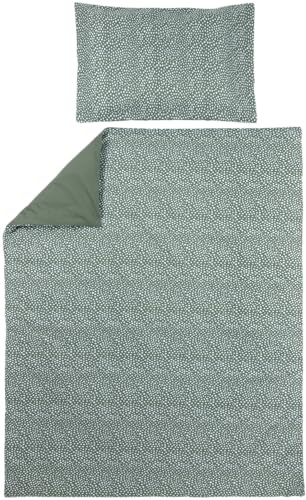 Meyco Bettwäsche Juniorbett 100x135cm inkl. Kopfkissenbezug Cheetah Green | 100% Baumwolle - Oeko Tex zertifiziert - weich - atmungsaktiv - waschbar & trocknergeeignet