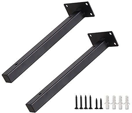Eisenregalträger,industrieller Versteckter Regalwinkel,schwere Regalhalterung,Wand Regalhalter, Intage Schwarz Regal Unterstützung,regalkonsole 2 Stuck,30cm/11.8in