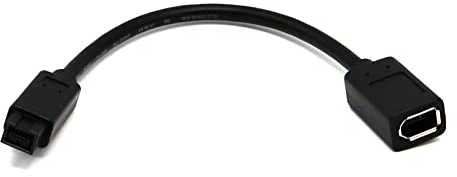 Disscool Firewire IEEE 1394 Cable, Firewire Cord 6 Pin Male to 9 Pin Female Adapter IEEE 1394 Firewire 400 to Firewire 800 Cable for DV Video(0.2M/0.65FT)