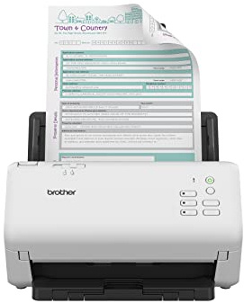 Brother ADS-4300N Desktop Document Scanner |SuperSpeed USB 3.0 |Double-sided |Advanced Image Capture, UK Plug