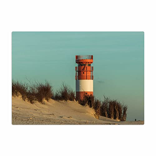 Vero Home 17571 Glas-Schneidebrett | Motiv Reisen Leuchtturm | rutschfest, kratzfest und lebensmittelecht | Maße: 39 x 29 cm