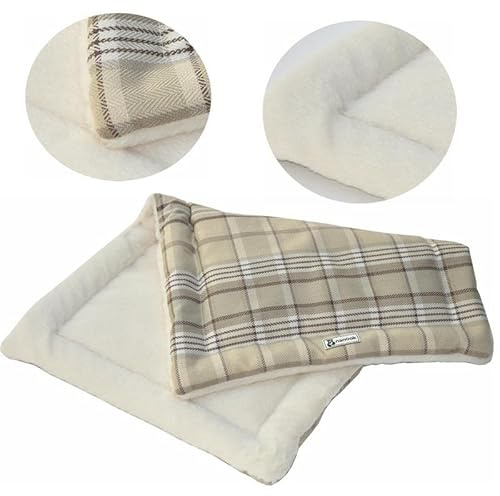 nanook XL Hundedecke Katzenliege flauschig weiche Wärmedecke für Hunde und Katzen waschbar beige 70x45cm