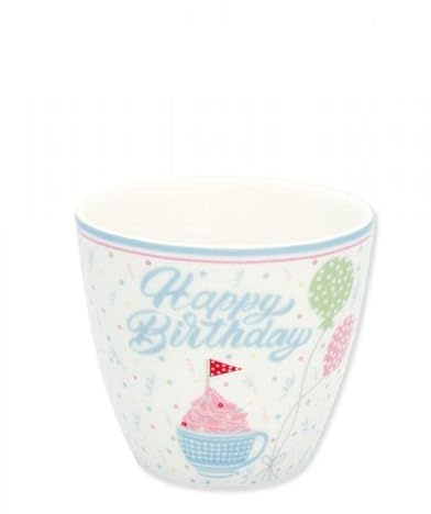 GreenGate [A] Latte Cup Alma Birthday White