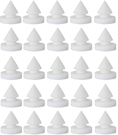 DGBRSM 25pcs Rubber Door Silencer 1/2 Inch Diameter Door Anti Collision Silencer for Metal and Metal Frame, White