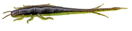 ZECK - Angelköder, Kunstköder, Gummifisch - BA Shaky Sneaker | 8cm - Moor Kiwi | 9 STK.