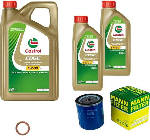 EISENFELS Inspektionspaket Wartungspaket Filterset mit 7 L Motoröl 5W-30 Ölfilter Verschlussschraube