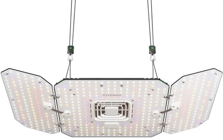 VIVOSUN 150W LED Grow Light with Circulation Fan | Tunable Spectrum, Compatible With App & E25/E42A, Fits For 3X3 Ft Grow Tent