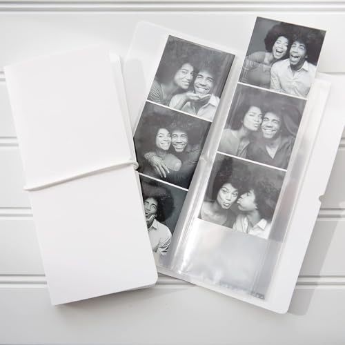 Photo Album For 2X6 Strips - Event Favor - Fits 40 Slide-in Prints, White