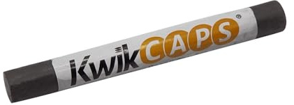 kwikCaps 1 Holz-Reparaturstift Farbe Onyxgrau Wachs-Korrekturstift zum Auffüllen von Schrammen Kratzern Flecken auf Möbeln Furnier Laminat Holzboden Massivholz-Parkett Arbeitsplatte Melaminplatten | Weicher Wachsstift - 18 Farbtöne - Für Kratzer & Absplitterungen - Möbel, Parkett & Melaminplatten - Farben Mischbar
