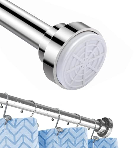 Ausziehbare Vorhangspannstange aus Edelstahl, Duschstange 105-160CM | Teleskop-Netz-Voile, robuste, verstellbare Federstangen für Vorhänge, Fenster