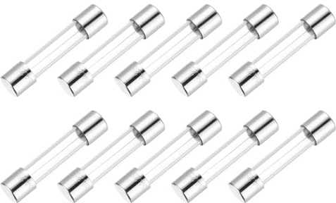 QUARKZMAN 6A Glassicherung 6x30mm, 10 Stück Feinsicherungen Träge Auslösecharakteristik 250V Sicherung für Haushaltsgeräte