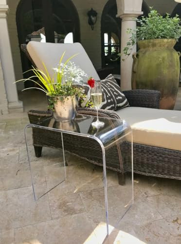 Nachttisch Couchtisch 21 x 12 x 21 hoch x 1/2 Klarer Acryl-Beistelltisch