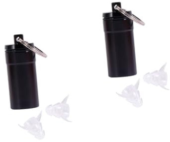Beaupretty 2pairs Noise Cancelling Earbuds for Sleeping Silicone Ear Plugs Filter Earplug Hearing Protection Reusable and Portable Bottle