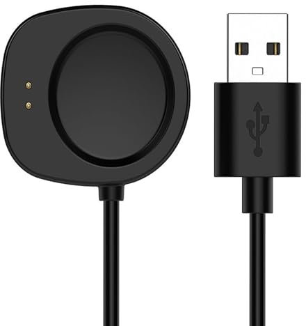 Blueshaweu Cable de carga compatible con Amazfit T-Rex 3, cable cargador cargador estación de carga compatible con Amazfit T-Rex 3 Outdoor Smartwatch 48 mm (negro)