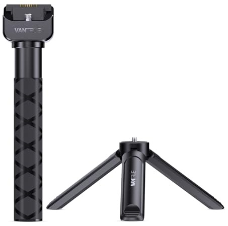 Tragehalterung und Stativ für VANTRUE E360/E360 Plus 5.2K Panorama Dashcam (Handheld-Modus), mit wiederaufladbarem Akku für 4 Stunden Aufzeichnung & USB C Anschluss, Leicht, Kompakt, Stabil