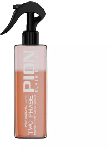 Pion Black Edition PP01 Argan Two Phase Beard & Hair Conditioner 390 ml - Arganier - Spray Capillaire Biphasé Hydratant, Lissant Et Facile à Coiffer - Crème Capillaire Sans Rinçage à Usage Polyvalent